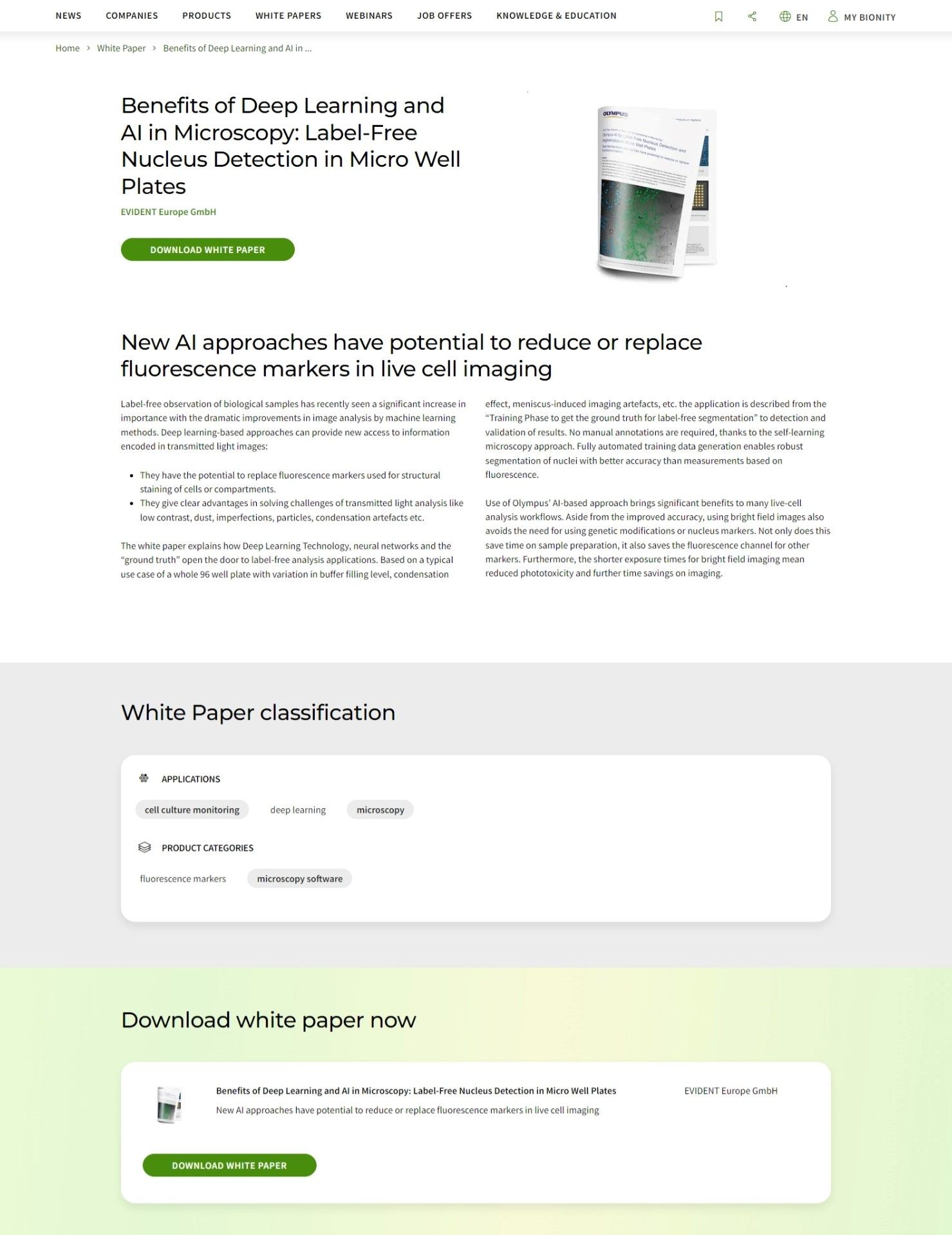 Advertise white papers